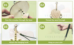 Wooden Patterned Wrist Yarn Holder