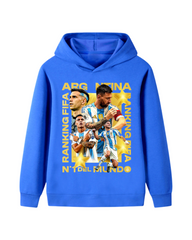 Argentina Messi FIFA Ranking Graphic Kids Cotton Pullover Hoodie