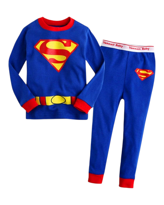 Boys' Superman Patterned Long-Sleeved Pyjamas