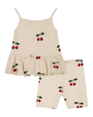 Cherry print summer pyjama set