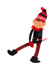 40cm Bendable Plush Christmas Elf Doll – Festive Naughty & Nice Holiday Shelf Sitter