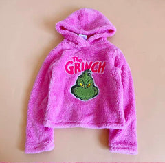 Pink Grinch Hoodie and Track Pant Set