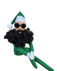 Festive Holiday Elf Shelf Sitter Doll Christmas Tree Figurine with Posable Limbs
