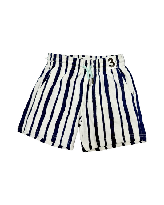 Striped Toddler & Kids Shorts – Elastic Waist Band Linen Blend