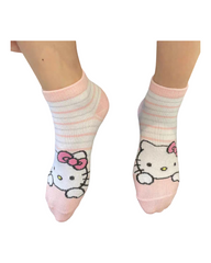 Hello Kitty  Crew Socks – Cute Pink & White Character Socks