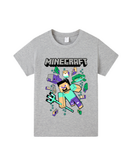 Block World Adventure Graphic Tee | 100% Breathable Cotton T-Shirt