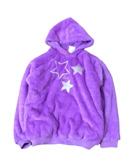 Assorted Print Pullover Fleece Sweater - Kids Warm Hooded Outerwear Jacket