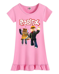 Girls' Pyjama Dress with Roblox Design