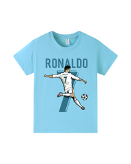 Ronaldo CR7 Graphic Print Kids Short Sleeve Crew Neck T-Shirt