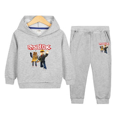Kids Roblox Graphic Print Hoodie & Sweatpants Set