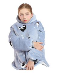 Patterned Oversized Fluffy Oodies