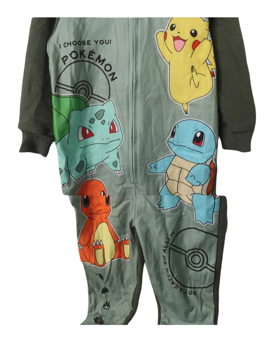 Cozy Character Pattern Kids Onesie Pyjamas with Zip