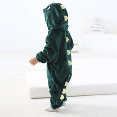 Dinosaur Halloween Costume for Kids – Soft Plush Toddler Animal Onesie Jumpsuit