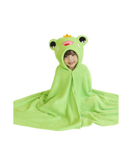 Green Dinosaur & Frog Hooded Kids Costume Cape - Soft Animal Dress-Up Cloak for Toddlers & Children