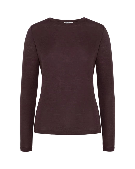 Elegant Merino Wool Long Sleeve Top