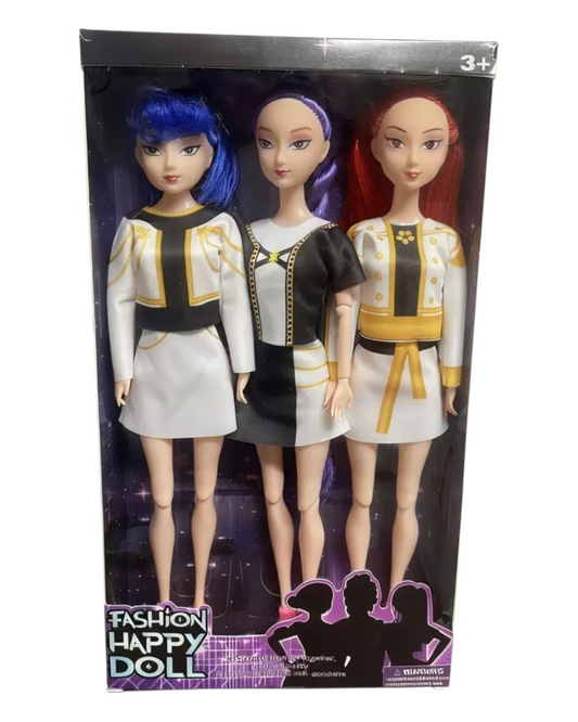 3pcs K-POP Demon Hunter Girl Group Dolls 30cm