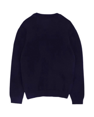 Classic Navy Blue Boys V-Neck Knit Sweater – Formal & School Uniform Pullover