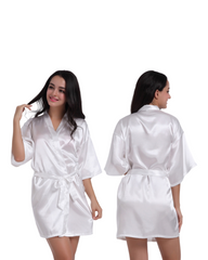 Satin Kimono Robe Silk Nightwear Bathrobe for Women