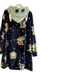 Adults Oversized Galaxy Grogu Fluffy Oodie