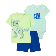 Three-Piece Patterned Baby Boys' Outfit Set