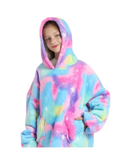 Oversized Kids Fluffy Hoodie Blanket – Warm & Snuggly Oodie