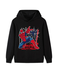 Oversized Relaxed Spiderman Print Hoodie