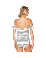 Summer Classic Black & White Striped Swimwear