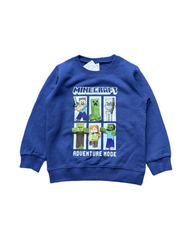 Long Sleeve Cotton Kids Gaming Print Crewneck Sweatshirt