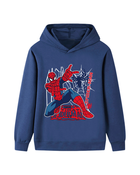 Oversized Relaxed Spiderman Print Hoodie