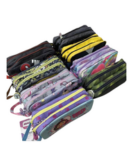 Double Zipper Pencil Case for Girls – Aesthetic School Supplies & Stationery Organizer