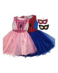 Girls Magical Spiderman Superhero Tutu Dress & Mask Set