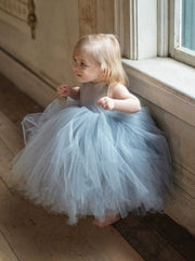 Elegant Kids Layered Tulle Party Dress – Puffy Princess Gown