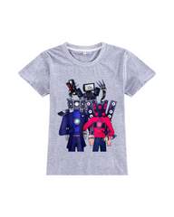Action Figure Print T-Shirt - 100% Cotton Breathable Short Sleeve Top