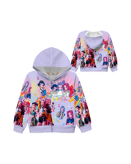 KPop Cartoon Girl Zipper Hoodie