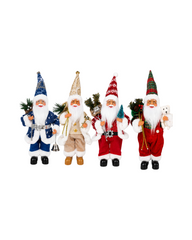 Festive Santa Claus Holiday Decorative Figurine for Christmas Tabletop Display