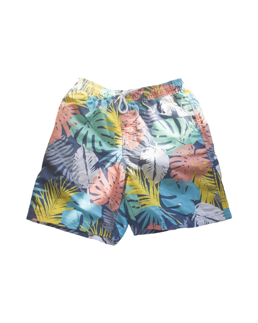 Tropical Leaf Jogger Shorts for Kids