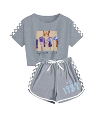 Taylor Swift Print Cotton Top with Short Set
