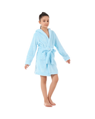 Plush Fleece Bathrobe with Hood – Warm Cozy Sleepwear & Loungewear for Boys
