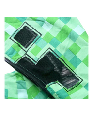 Green Minecraft Boys' Zip-Up Hooded Jacket