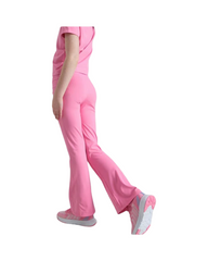 Wide Leg Ribbed Knit Pants Elastic High Waist Comfortable Trousers