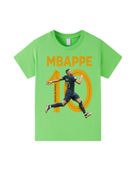 Soccer Superstar Mbappé Graphic Kids Short Sleeve Cotton Tee