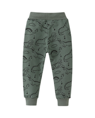 Dinosaur Patterned Boys Fleece Jogger Pants