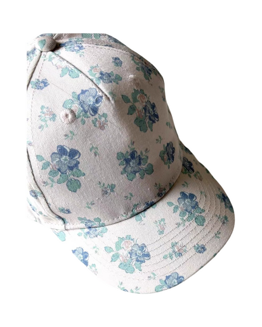 Floral Print Baby Baseball Cap – Adjustable Cotton Sun Hat for Toddlers