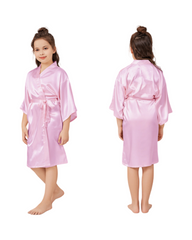 Satin Silk Robe Girls Sleepwear Bathrobe