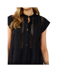 Lightweight Black Button Up Summer Set