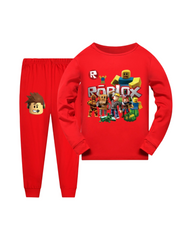 2-Piece Roblox Graphic Kids Long Sleeve Pullover and Track Pants Set