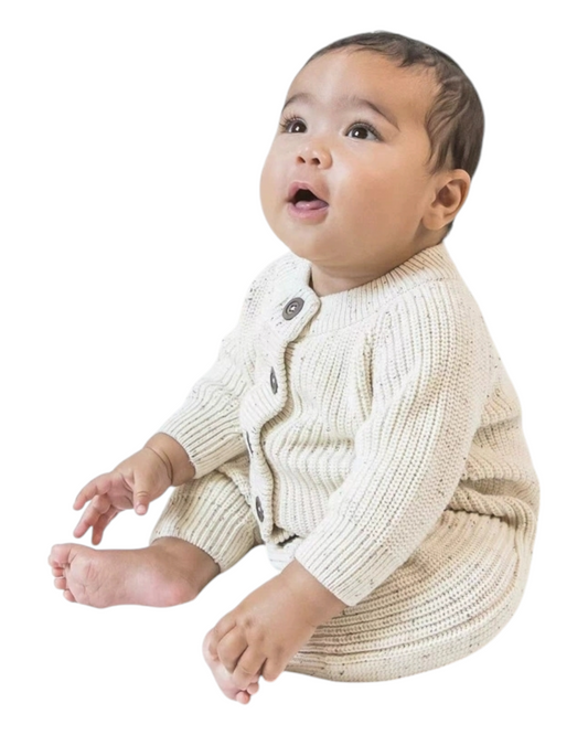 Cotton White Long-Sleeved Button-Up Baby Onesie