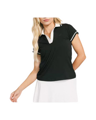 Short Sleeve Women's V-Neck Polo Shirt