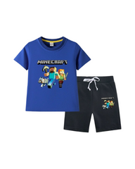 Kids Minecraft Graphic T-Shirt and Shorts Set