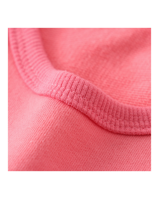 Pink Rabbit Print Sweatshirt Girls Long Sleeve Crew Neck Top